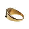 Klassieke Heren Zegelring met Fleur-de-lis Design - Verguld RVS