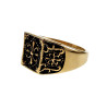 Klassieke Heren Zegelring met Fleur-de-lis Design - Verguld RVS