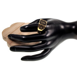 Klassieke Heren Zegelring met Fleur-de-lis Design - Verguld RVS