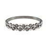 Elegante Bangle Armband met Zirkonias en Ronde Details Gepolijst RVS