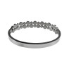 Elegante Bangle Armband met Zirkonias en Ronde Details Gepolijst RVS