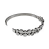 Elegante Bangle Armband met Zirkonias en Ronde Details Gepolijst RVS
