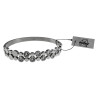 Elegante Bangle Armband met Zirkonias en Ronde Details Gepolijst RVS