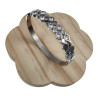 Elegante Bangle Armband met Zirkonias en Ronde Details Gepolijst RVS