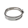 Dames Bangle Armband met Zirkonia en Transparante Cabochons - RVS