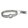 Dames Bangle Armband met Zirkonia en Transparante Cabochons - RVS
