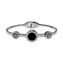 Stijlvolle RVS Bangle Armband met Sterrenbeelden en Zirkonia - Dames