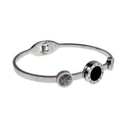 Stijlvolle RVS Bangle Armband met Sterrenbeelden en Zirkonia - Dames