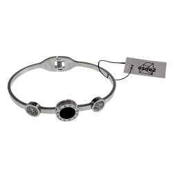 Stijlvolle RVS Bangle Armband met Sterrenbeelden en Zirkonia - Dames