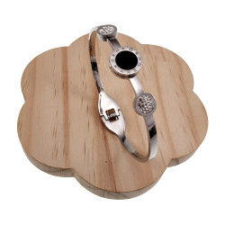 Stijlvolle RVS Bangle Armband met Sterrenbeelden en Zirkonia - Dames