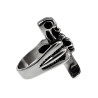Stoere Herenring met Kruisdesign en Schedel Details - Roestvrij Staal
