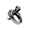 Stoere Herenring met Kruisdesign en Schedel Details - Roestvrij Staal