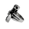 Stoere Herenring met Kruisdesign en Schedel Details - Roestvrij Staal