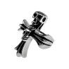 Stoere Herenring met Kruisdesign en Schedel Details - Roestvrij Staal