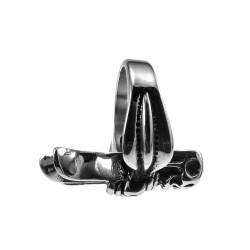 Stoere Herenring met Kruisdesign en Schedel Details - Roestvrij Staal