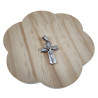55 cm x 3mm RVS Jasseron Ketting met Kruishanger en Onze Vader Unisex