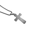 55 cm x 3mm RVS Jasseron Ketting met Kruishanger en Onze Vader Unisex