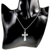 55 cm x 3mm RVS Jasseron Ketting met Kruishanger en Onze Vader Unisex
