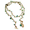 Ketting of Armband met Natuursteen, kristallen en Goudkleurig RVS