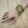 Ketting of Armband met Natuursteen, kristallen en Goudkleurig RVS