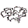 Bohemian Damesketting met Amethist, Paarse Kristallen, RVS Beerhanger
