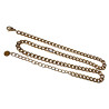 Verguld RVS Cubaanse Schakelketting met Rechthoekige Zirkonia Dames