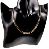 Verguld RVS Cubaanse Schakelketting met Rechthoekige Zirkonia Dames