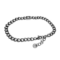 Gepolijst RVS Cubaanse Schakelarmband met Zirkonia Verstelbaar