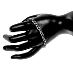 Gepolijst RVS Cubaanse Schakelarmband met Zirkonia Verstelbaar