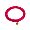 Crochet Damesarmband Roze van Satijnkoord - Polslenmaat 16 tot 17 cm