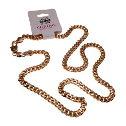 50 cm x 5 mm Ketting Unisex - Roségoud Plated - Cubaanse Schakelketting