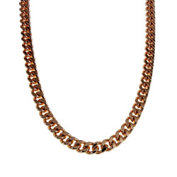 50 cm x 5 mm Ketting Unisex - Roségoud Plated - Cubaanse Schakelketting