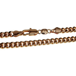 50 cm x 5 mm Ketting Unisex - Roségoud Plated - Cubaanse Schakelketting