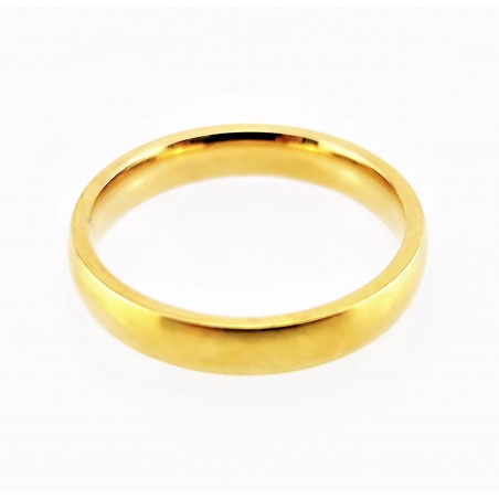 Goudkleurige Roestvrijstalen Ring 4mm