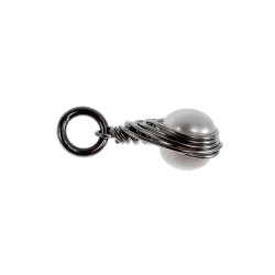 RVS Hanger met Natuurlijke Zoetwaterparel - Dames - Handgemaakt esde2