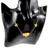 RVS Damesketting met Gele Zeesterrenvorm - Verstelbaar 50-55 cm