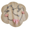 RVS Damesketting met Zachtroze Zeesterrenvorm - Verstelbaar 50-55 cm