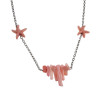 RVS Damesketting met Zachtroze Zeesterrenvorm - Verstelbaar 50-55 cm