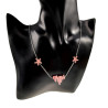 RVS Damesketting met Zachtroze Zeesterrenvorm - Verstelbaar 50-55 cm