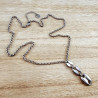 RVS Ketting met Koffiebonen Schakels Hanger  - Verstelbaar 50-55 cm