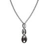 RVS Ketting met Koffiebonen Schakels Hanger  - Verstelbaar 50-55 cm