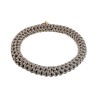 Dames Crochet Armband Lichtgrijze Satijnkoord - Polslenmaat 16 - 17 cm