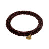 Dames Crochet Armband Donkerbruine Satijnkoord Polslenmaat 16 - 17 cm