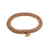 Dames Crochet Armband Kaki Satijnkoord Polslenmaat 16 - 17 cm