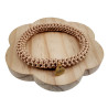 Dames Crochet Armband Kaki Satijnkoord Polslenmaat 16 - 17 cm