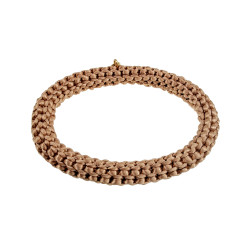 Dames Crochet Armband Kaki Satijnkoord Polslenmaat 16 - 17 cm