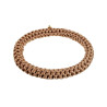 Dames Crochet Armband Kaki Satijnkoord Polslenmaat 16 - 17 cm