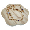 Dubbele Damesketting met Blauwe Boze Oog - Verguld RVS - 40-45 cm