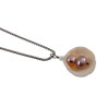 RVS Jasseron-Ketting + Hanger met Natuurlijke Schelp en Zoetwaterparels