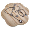 Gepolijst RVS Damesketting met Koffieboon Hanger - Verstelbaar 50-55 cm